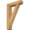 Ekena Millwork Traditional Block Rough Sawn Bracket w/ Offset Brace, Western Red Cedar, 6"W x 24"D x 36"H BKT0604X24X36TRA05RWR - alternate 1